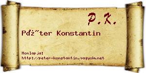 Péter Konstantin névjegykártya